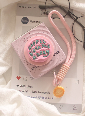 韩系ins哈利波特粉英文蛋糕磁吸支架适用三星Zflip7手机壳zflip5折叠屏zflip6防摔w23flip手链zflip4保护套女