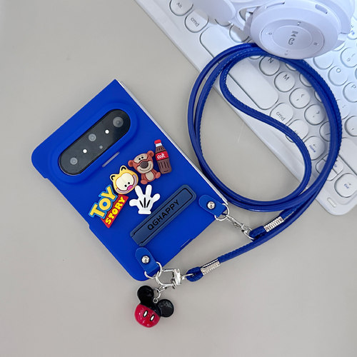 ins韩系立体卡通加菲猫适用华为puraxmax手机壳新款折叠屏保护套puraX2斜跨挂绳x max创意支架防摔保护套男女