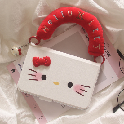 韩系ins少女卡通可爱KT猫表情适用华为purax手机壳新款不折叠书本壳puraX典藏版全包皮质手机套个性外壳网红