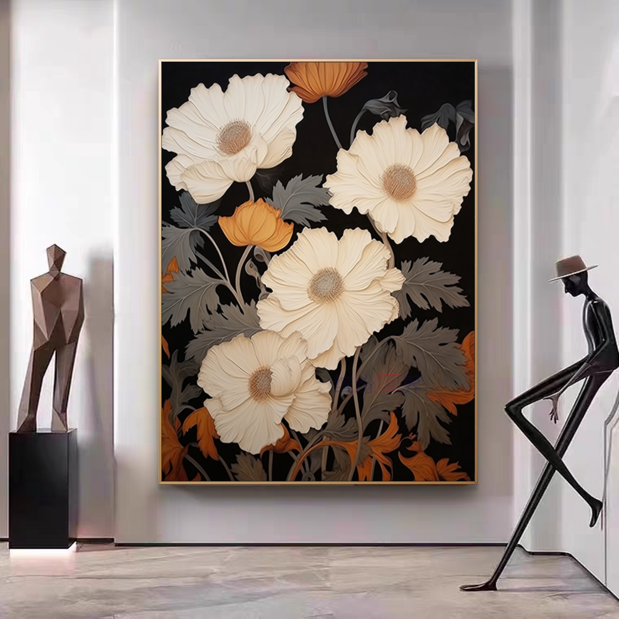 现代客厅玄关沙发背景墙装饰画