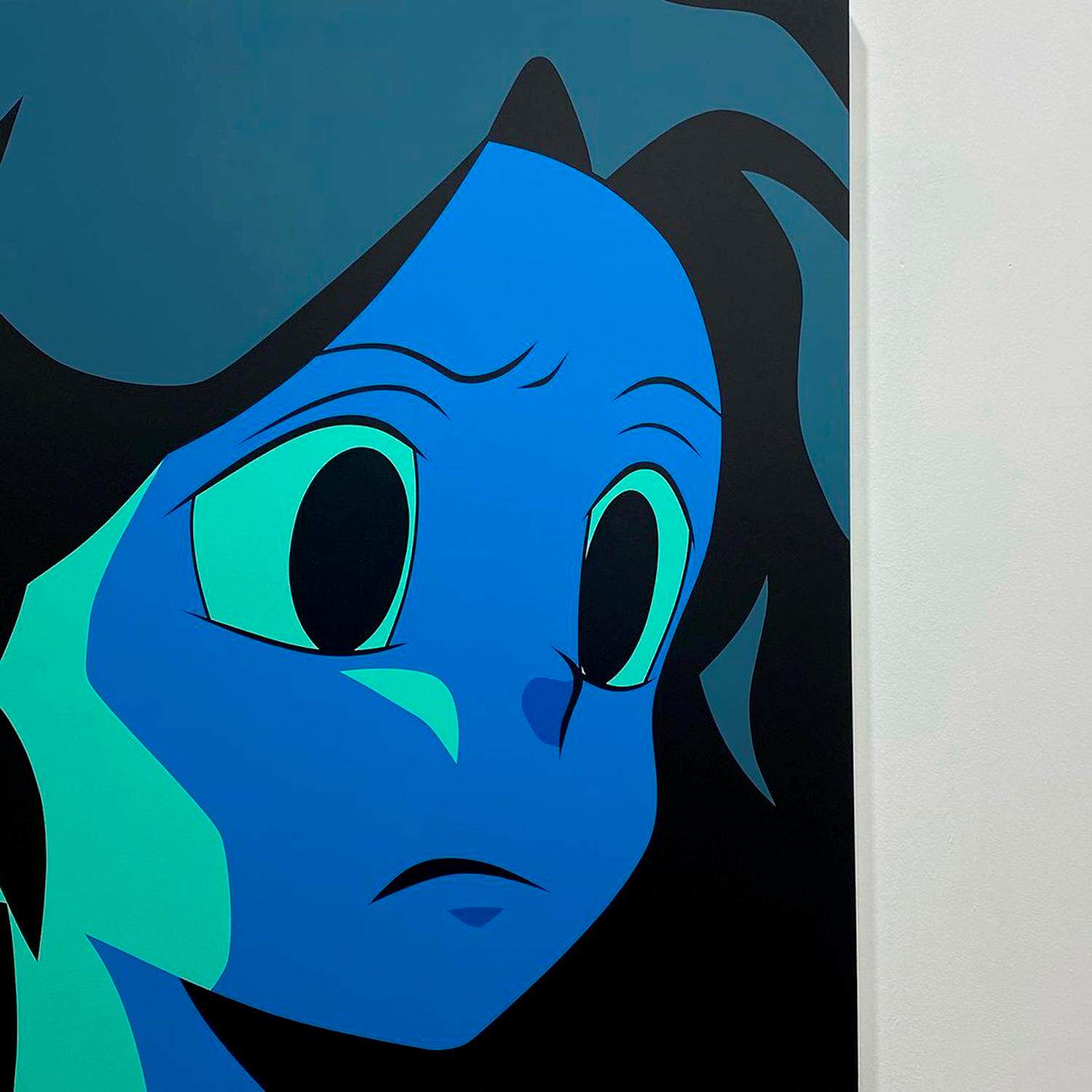 韩国艺术家Aokizy三联ins网红卡通潮流少女人物潮牌装饰画无框画