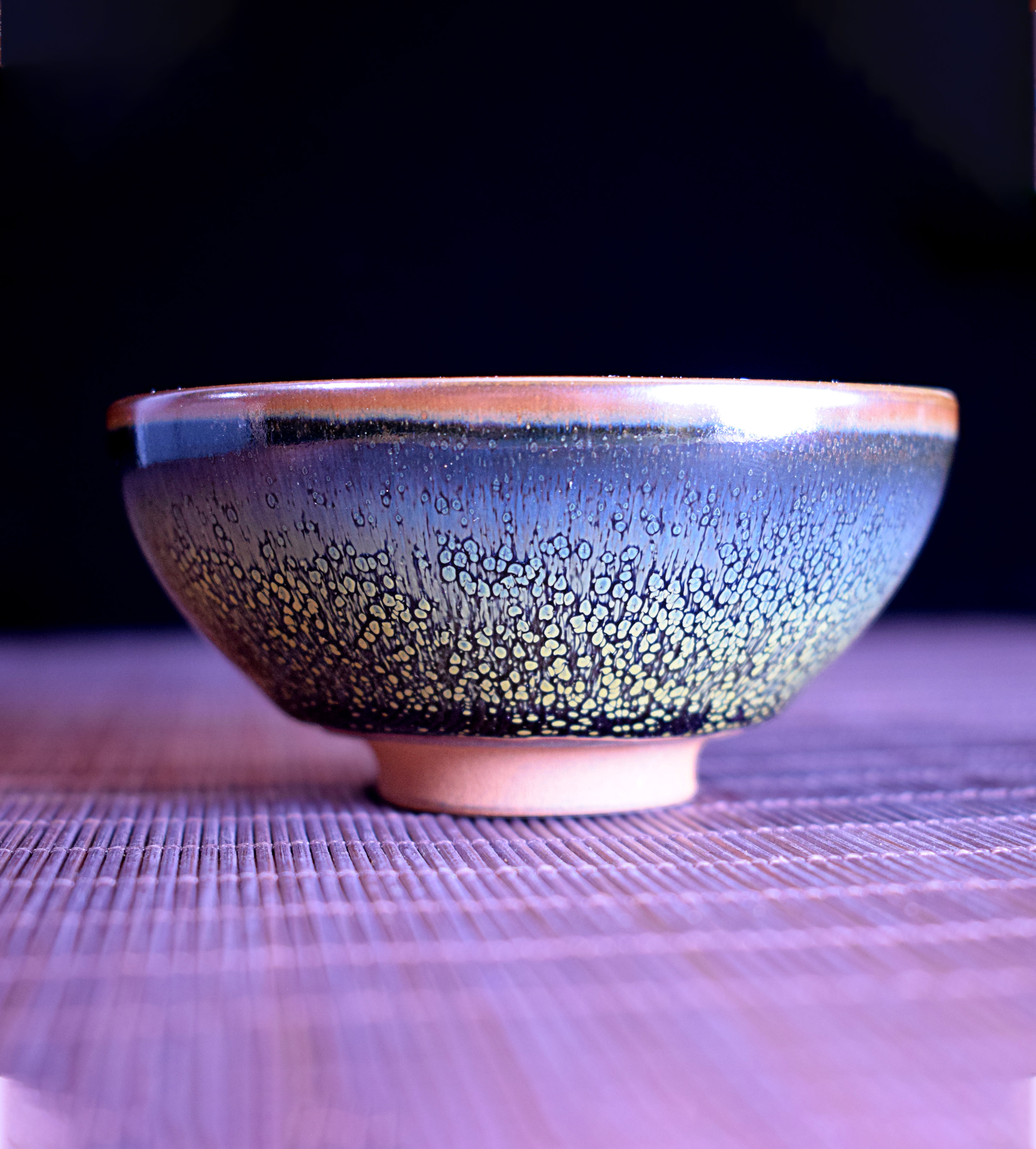 Cốc Trà Kiến Trản, Cốc Chủ Nhân, Men Gốm Sứ Kiến Dương, Cốc Nhỏ Dầu Lông Thỏ, Bộ Trà, Cốc Một Ngụm Trăm Hoa Kỳ Lân Xanh