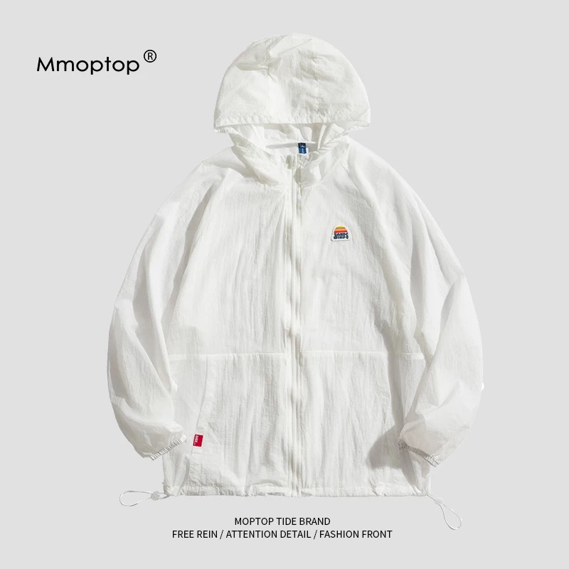 3MMOPTOP日系休闲防晒衣男夏季新款超薄透气连帽防晒服男运动外套