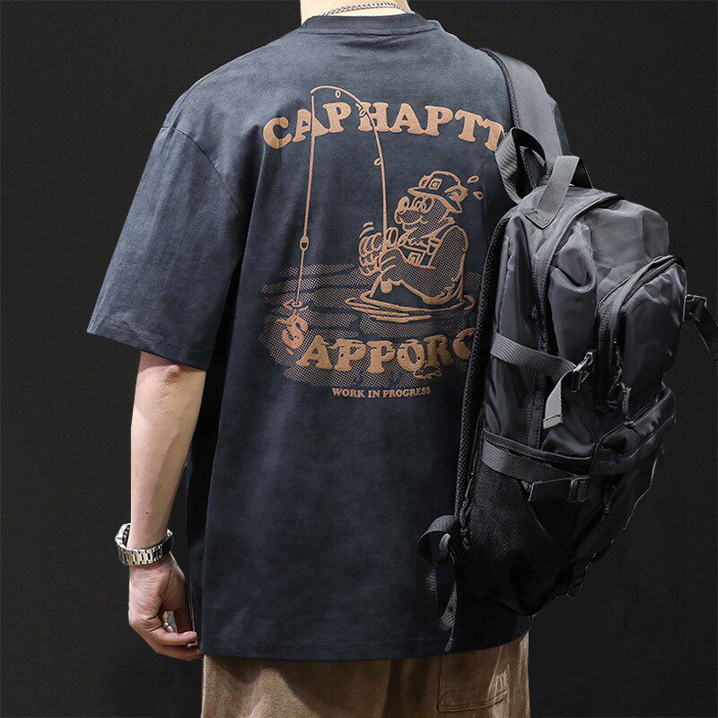 重磅短袖t恤男士宽松大码潮牌夏季2026新款衣服男款纯棉男装体恤