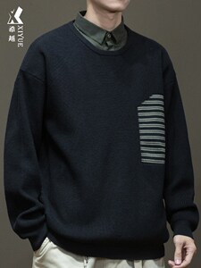 毛衣针织衫假两件衬衫领