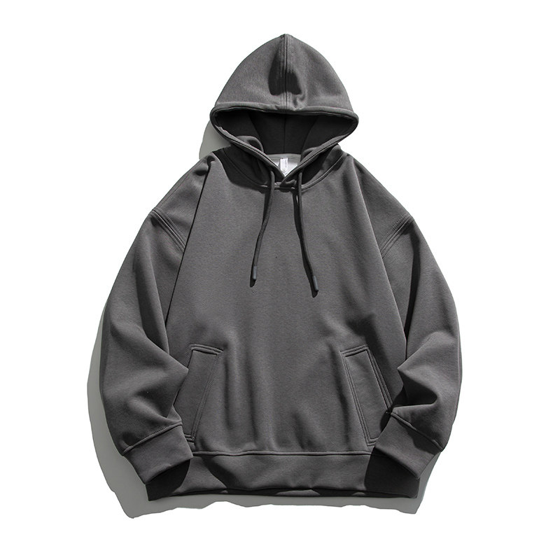 抗皱加绒连帽卫衣男冬季加厚打底上衣潮牌2023打底内搭美式秋冬款