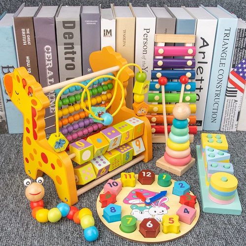Детские универсальные бусы, конструктор, детская игрушка с бусинами для мальчиков и девочек Монтессори, 2 лет, раннее развитие