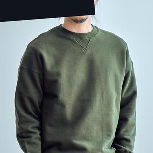 staph老芬日本进口面料纯棉厚重磅灰色套头长袖卫衣余文乐visvim