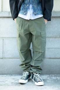 STOCK JUNGLE ARMY CARGO重磅水洗工装 休闲直筒 STAPH 裤 19AW