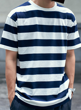 STAPH 21SS Breton Top 美棉蓝白条纹毕加索海魂衫teeT恤圆领短袖