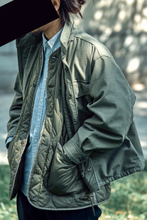 老芬staph日本进口面料satin竹节织物3way m65两件套棉衣内胆外套