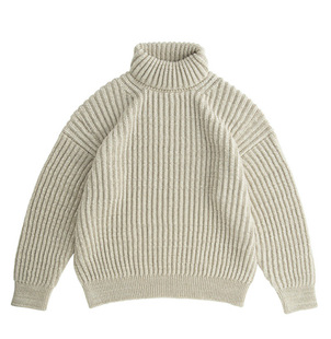 老芬staph美丽诺羊毛混麻重磅大件高大肌理领坑条纹套头毛衣