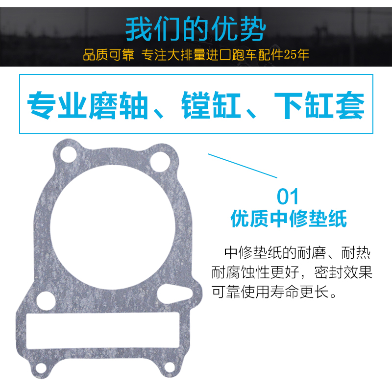 适用铃木望江GN250摩托车发动机改装配件石棉纸垫密封缸垫大修垫