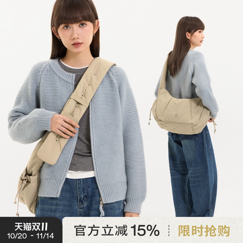【大宽袋】LIVEBOX斜挎包女大容量包包休闲通勤单肩电脑包饺子包
