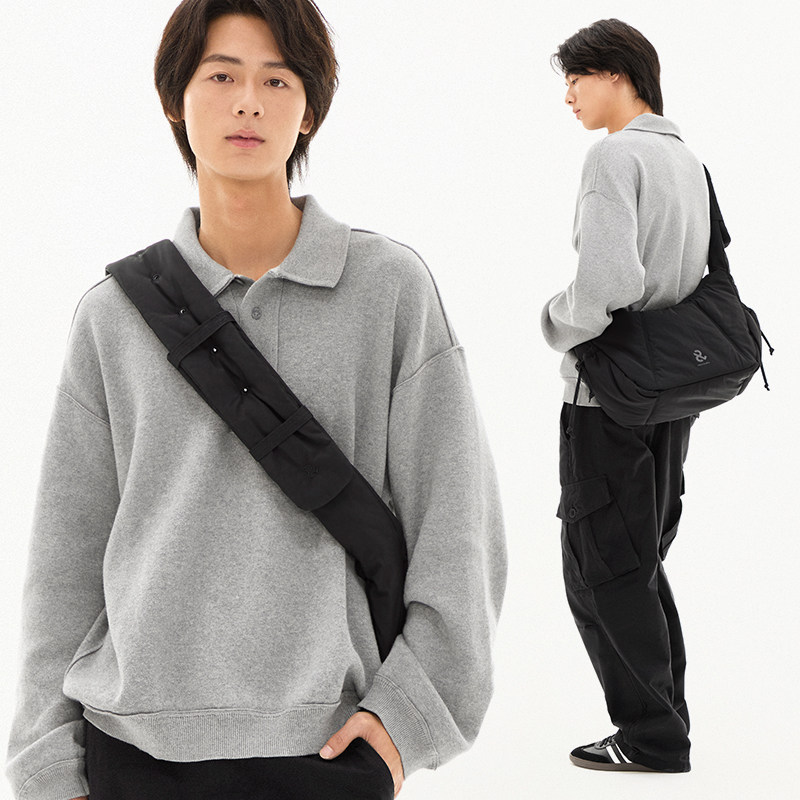 【大宽袋】LIVEBOX斜挎包男大容量包包通勤休闲百搭单肩电脑背包