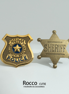 朱迪兔子警官徽章迪士尼疯狂动物城胸针周边cos卡通衣服别针配饰