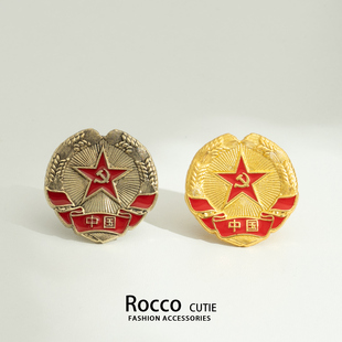 复古苏联勋章红色镰刀锤子胸针男女ins潮共产主义cccp徽章胸章男