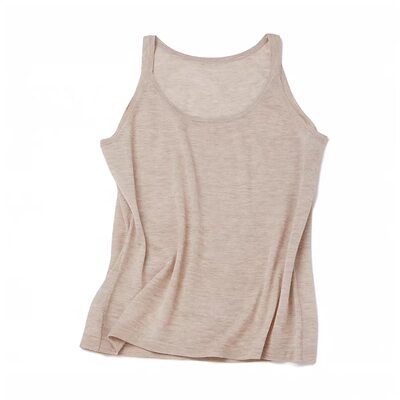 幽影山羊绒100支超柔软精纺羊绒吊带女背心 如丝细腻 轻薄会呼吸