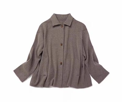 西北向南 玲珑纱定纺翻领夹克 宽松短款