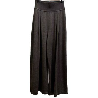 新款高腰垂坠感阔腿女裤百搭时尚休闲裤超细精纺羊毛扬子纱线舒服