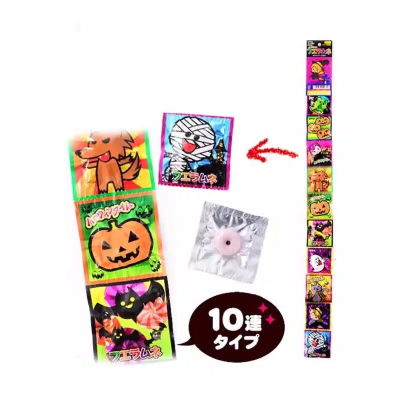 【3条特价】日本进口万圣节限定压片糖可利斯口哨糖汽水糖糖果