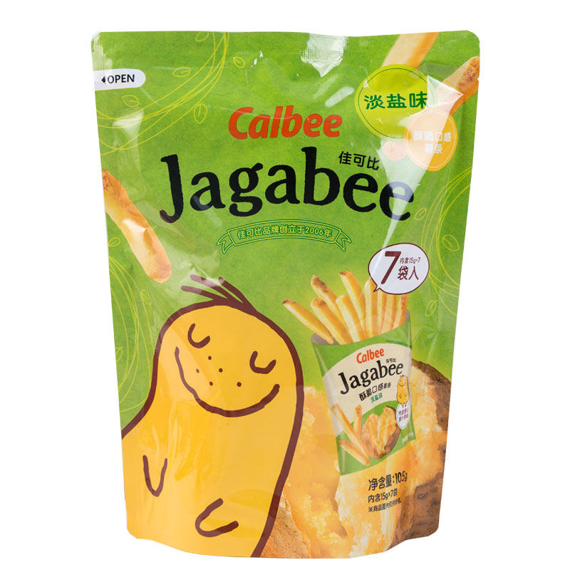 Calbee Jagabee卡乐比佳可比薯条三兄弟淡盐味国产休闲零食分享装