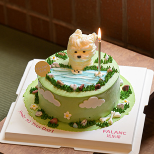 法乐希风吹小狗儿童生日蛋糕北京上海广州深圳杭州成都同城配送