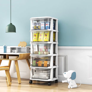 37CM宽抽屉式收纳架塑料零食玩具收纳柜加深厨房多层置物架收纳箱