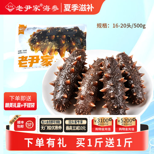 老尹家鲜蒸海参16-20头