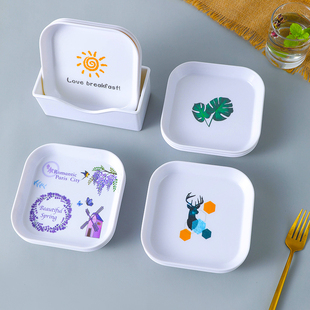 骨碟吐骨头碟家用骨碟餐桌鱼刺垃圾盘塑料水果零食盘小碟子干果盘