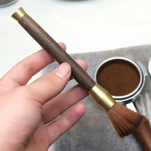 咖啡粉磨豆机清洁毛刷原木手柄