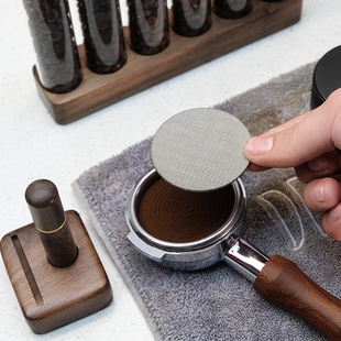 咖啡二次分水网51/53/58mm咖啡机手柄烧结片316不锈钢过滤网底座