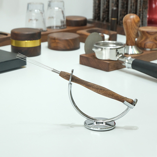 长柄手冲咖啡布粉针意式摩卡壶咖啡实木器具轻松打散结块消除通道