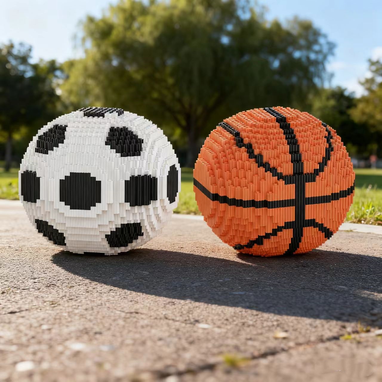 2026世界杯足球篮球大力奖杯拼装积木模型益智积木玩具男生礼物