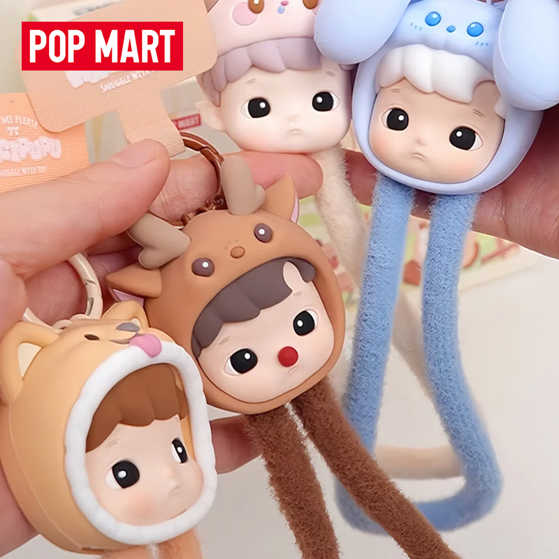 泡泡玛特动物贴贴手机挂绳