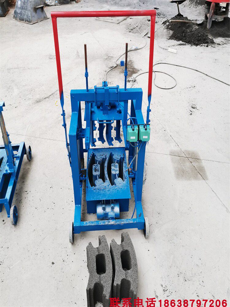 彩砖水泥制砖机小型家用老式红砖墙实心路面砌块砖机打砖机压砖机