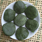 湖南农家蒿子叶子制作粑粑蒿叶粑粑原料半成品