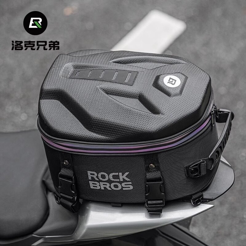 洛克兄弟摩托车后座硬壳包驮包拉力车街车后尾包摩旅骑行骑士装备