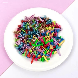 彩色金色银色两脚钉双脚钉二角钉分脚钉羊角钉书钉子连接钉diy