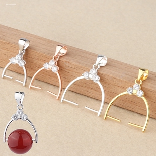 牛鼻孔扣头项链扣头配件线单卖牛鼻子孔锁扣扣子吊坠专用神器