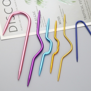 SKC金属铝麻花针diy新手编织工具/拧花针/扭花针/织毛衣针