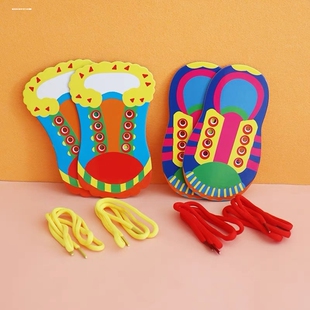 系鞋带教具小班生活区域材料幼儿园纽扣拉链儿童精细动作训练玩具