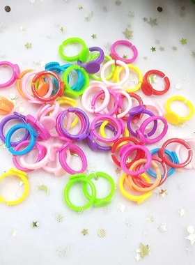 树脂儿童粉色男女戒指空托戒指托戒托戒托空托