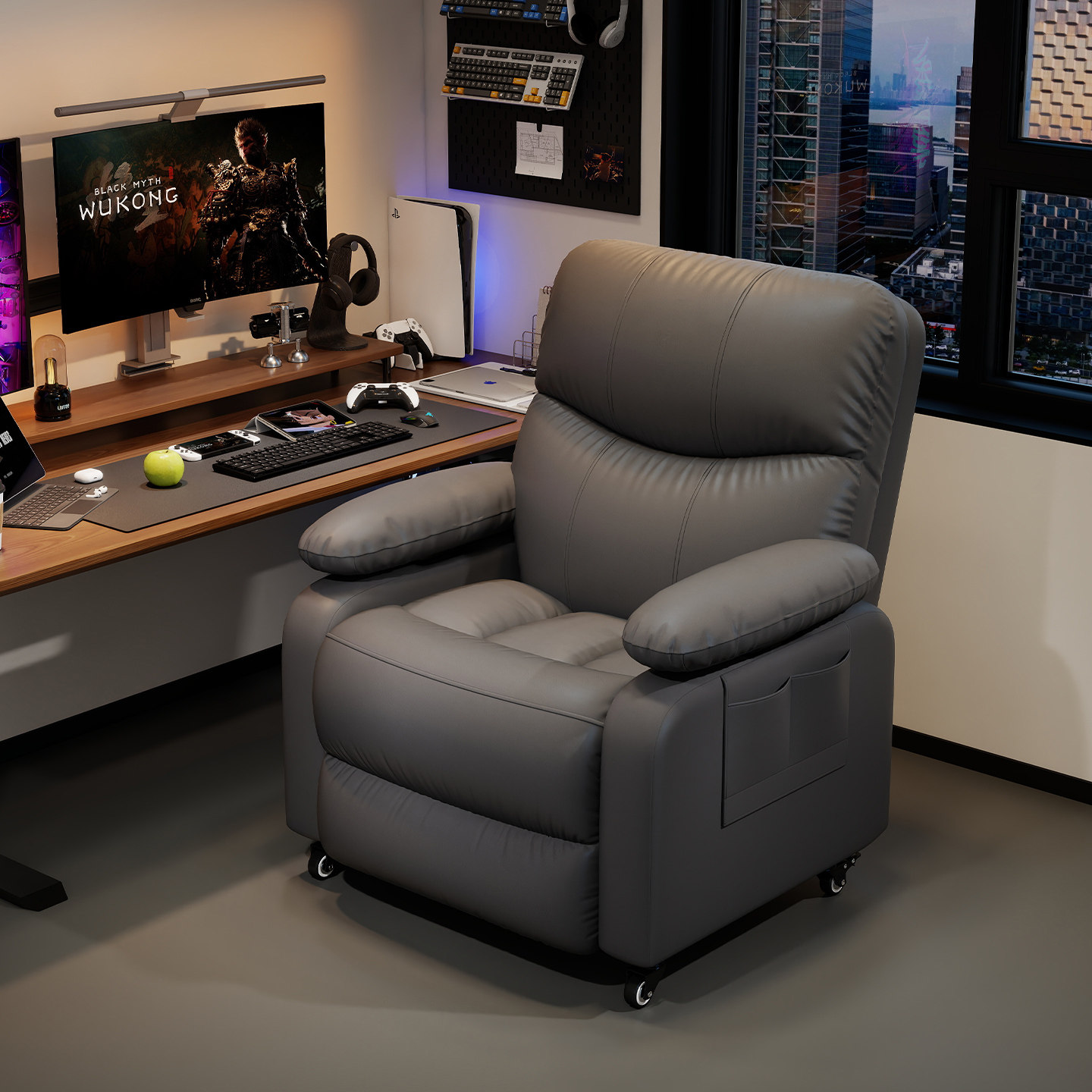 电竞沙发椅懒人电脑椅家用太空沙发舱多功能头等网咖单人可躺椅子