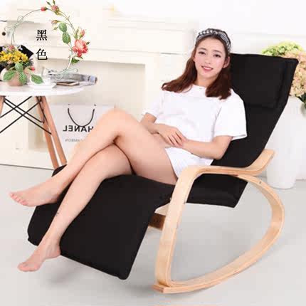 健康摇椅躺椅逍遥椅休闲椅摇摇椅阳台实木质单人布艺室内创意靠椅