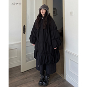 陆与山屿 层次 活动立减一件过冬加厚设计连帽暗黑小众棉服外套