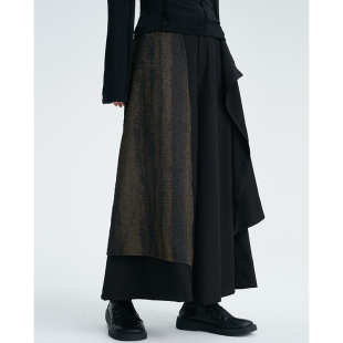 爆款 直筒裤 暗黑系男女阔腿裤 春秋款 子 垂感衬衫 陆与山屿2025年新款