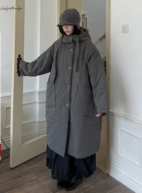 两侧大口袋阔版加厚纽扣棉衣棉服