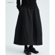 陆与山屿弧形加厚显瘦山本暗黑半身裙秋冬季 简约百褶A字女士裙子