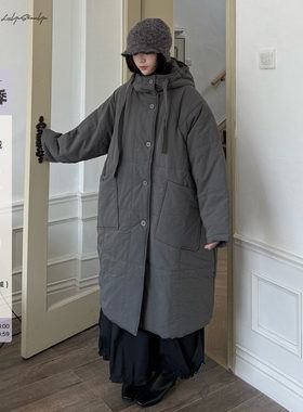 两侧大口袋阔版加厚纽扣棉衣棉服